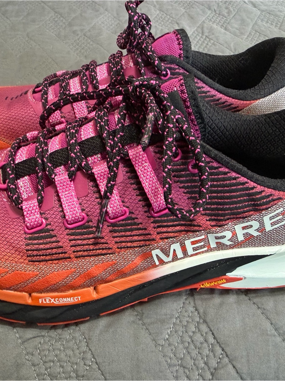 Merrell Women's Pink and Orange Athletic Sneakers - Picture 2 of 4